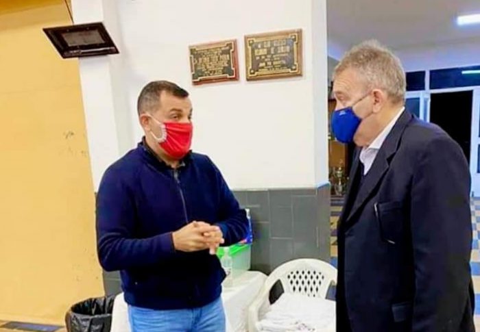 El Diputado Gabriel Edgardo Real recorrió el centro de Aislamiento de Serodino.